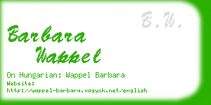 barbara wappel business card